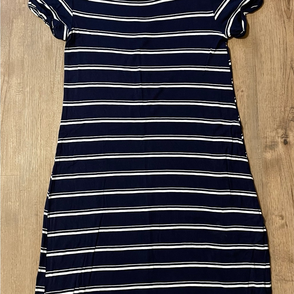 Maurices Navy and White Striped Dress